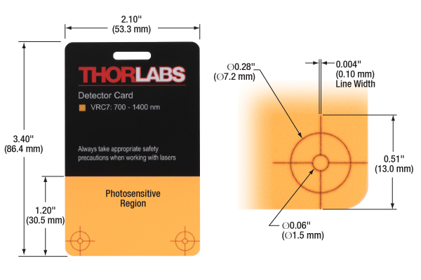 EMF Body Card 電磁波放出 電磁波本舗 Thorlabs · Laser Viewing Cards