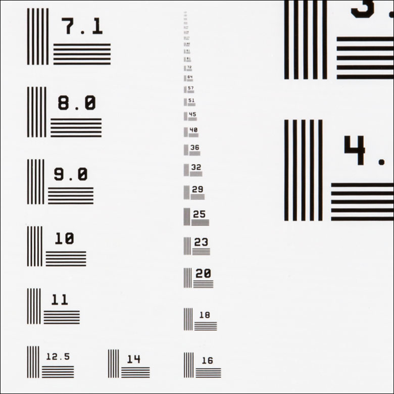 Transmitive Resolution Target Thorlabs · Resolution Test Targets
